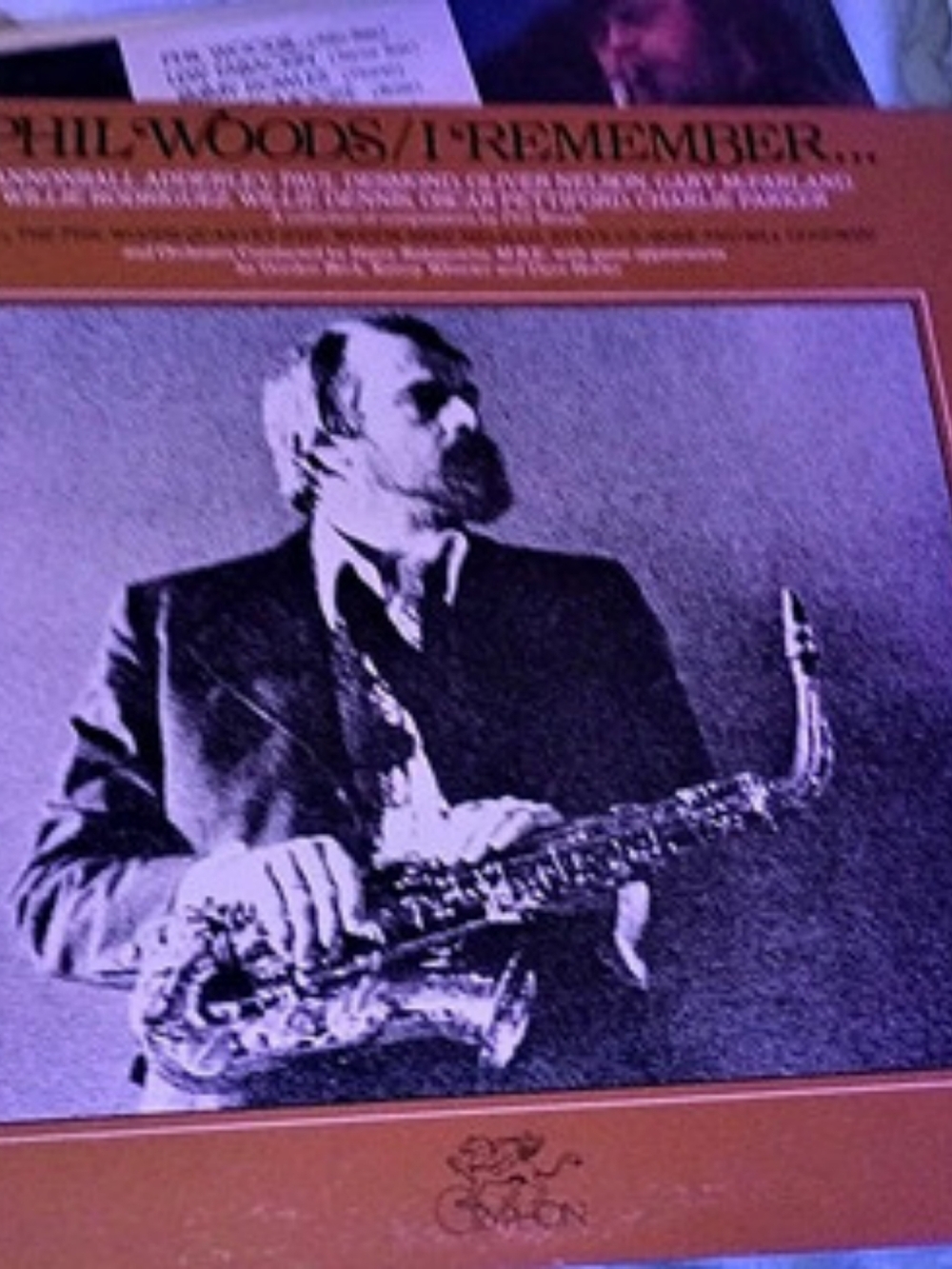 Gryphon Records Phil Woods - I Remember. Poster Orange & Black